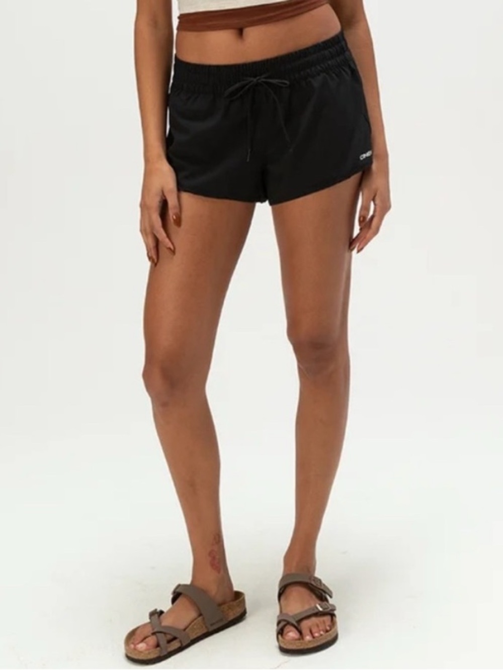 O’Neill Saltwater Style Boardshorts Crochet-Look Trim Black Surf Swim Women’s M